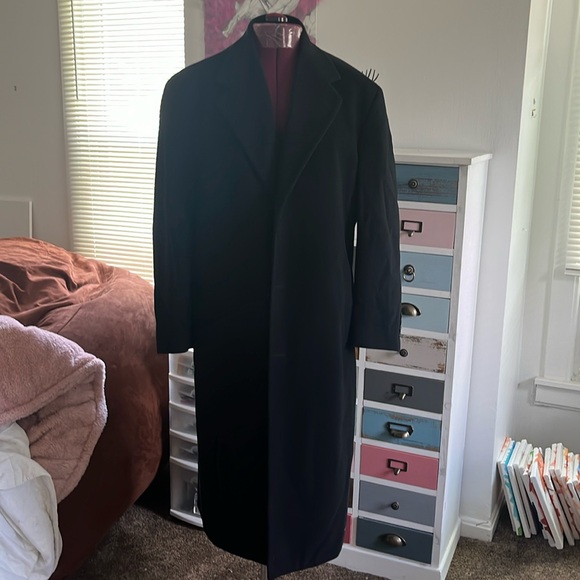 Floorlength long black x large wall coat in great condition lined winter coat - Picture 1 of 15